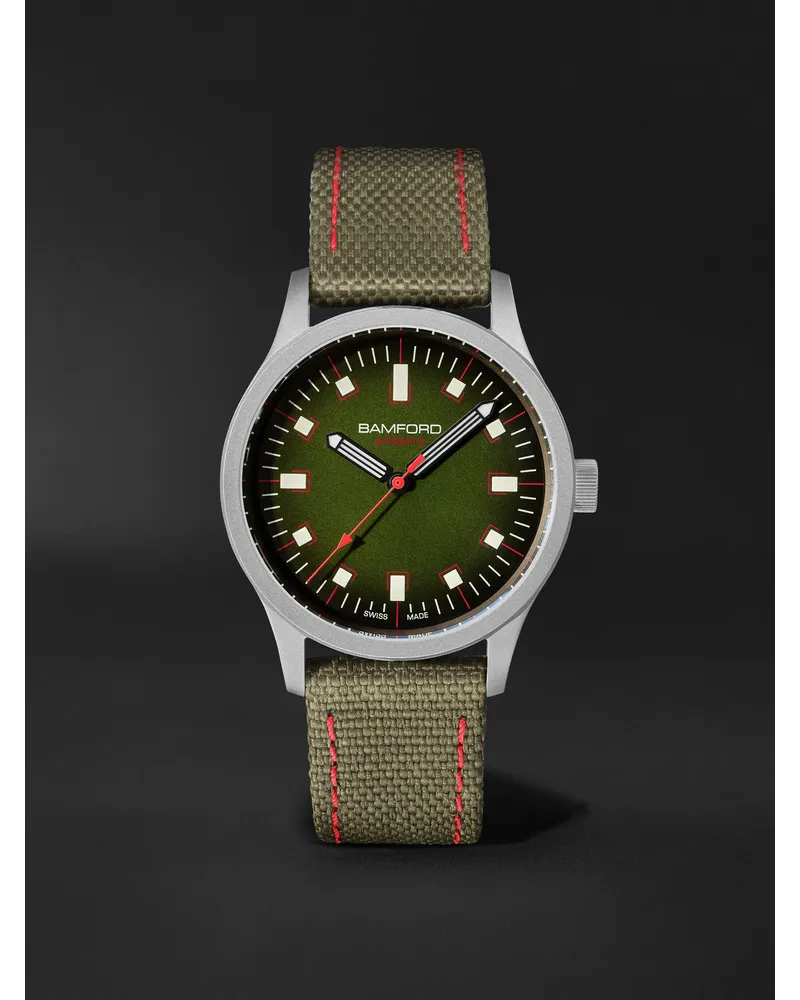 BWD B80 Adventure 39 Mm Uhr Aus Titan Mit Automatischem Aufzug Und Armband Canvas Ref. Nr.: Adv Grn GrüN