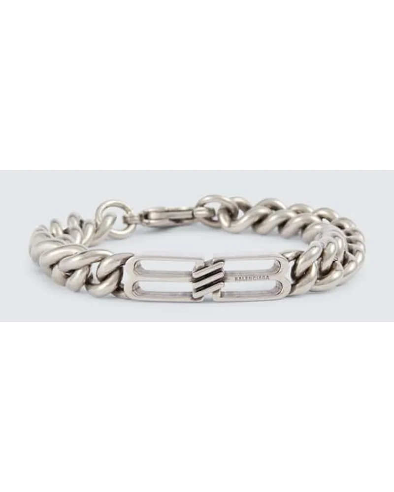 Balenciaga Armband Bb Aus Messing Silber