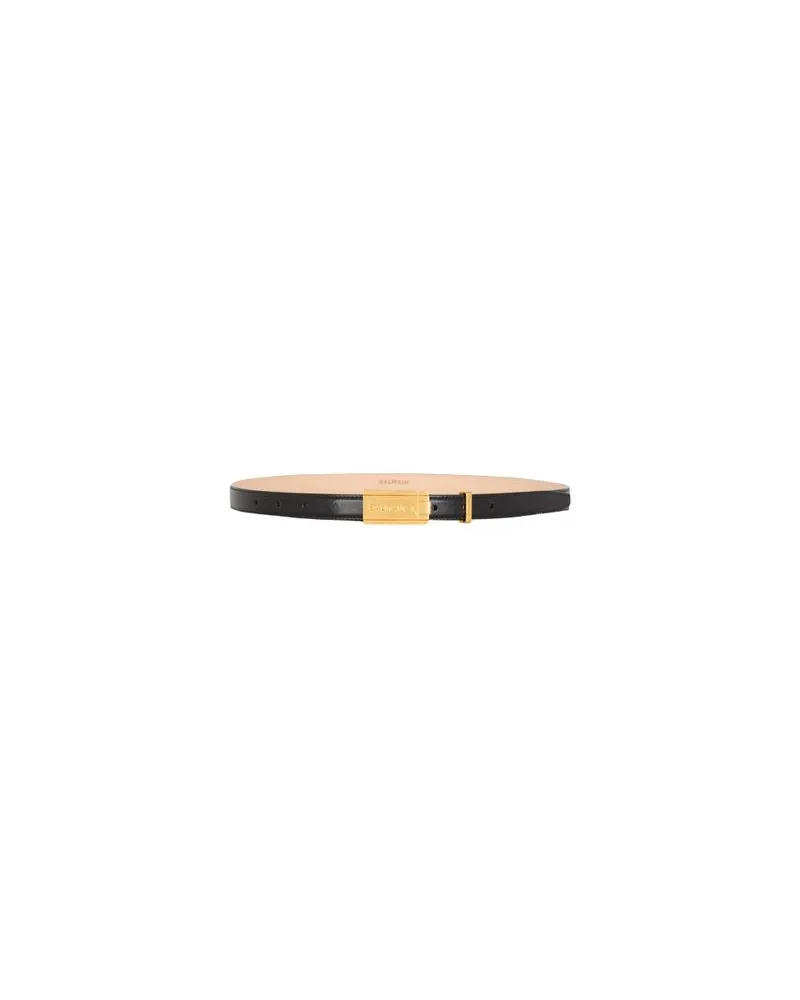 Balmain LedergüRtel Mit Balmain Logoschild Black