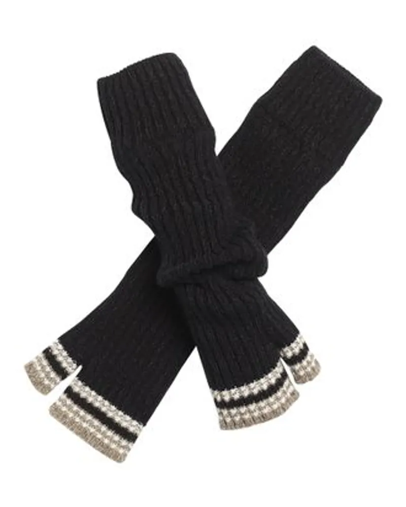 Barrie Fingerlose Handschuhe Black