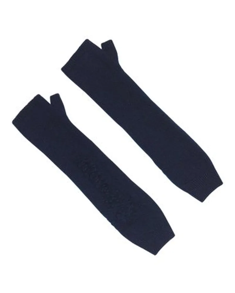 Barrie Fingerlose Kaschmir Handschuhe Blue