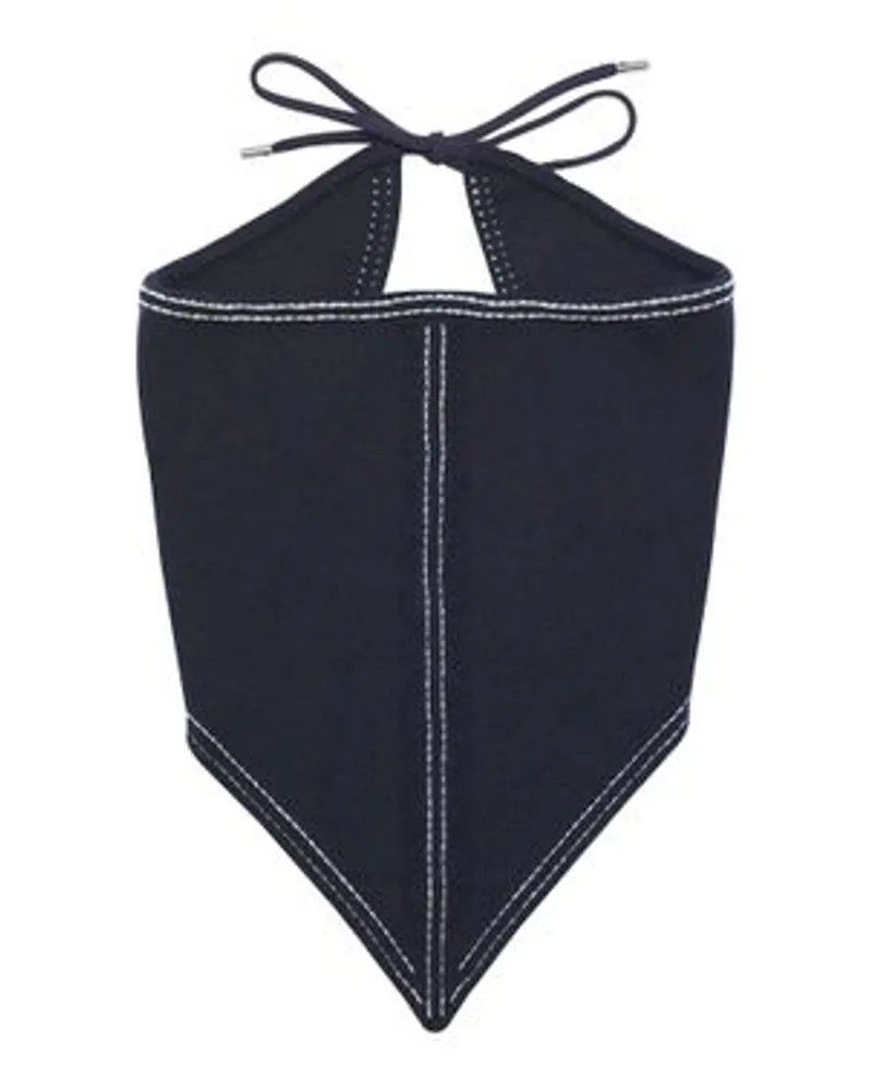 Barrie Schal Im Denim Look Blue