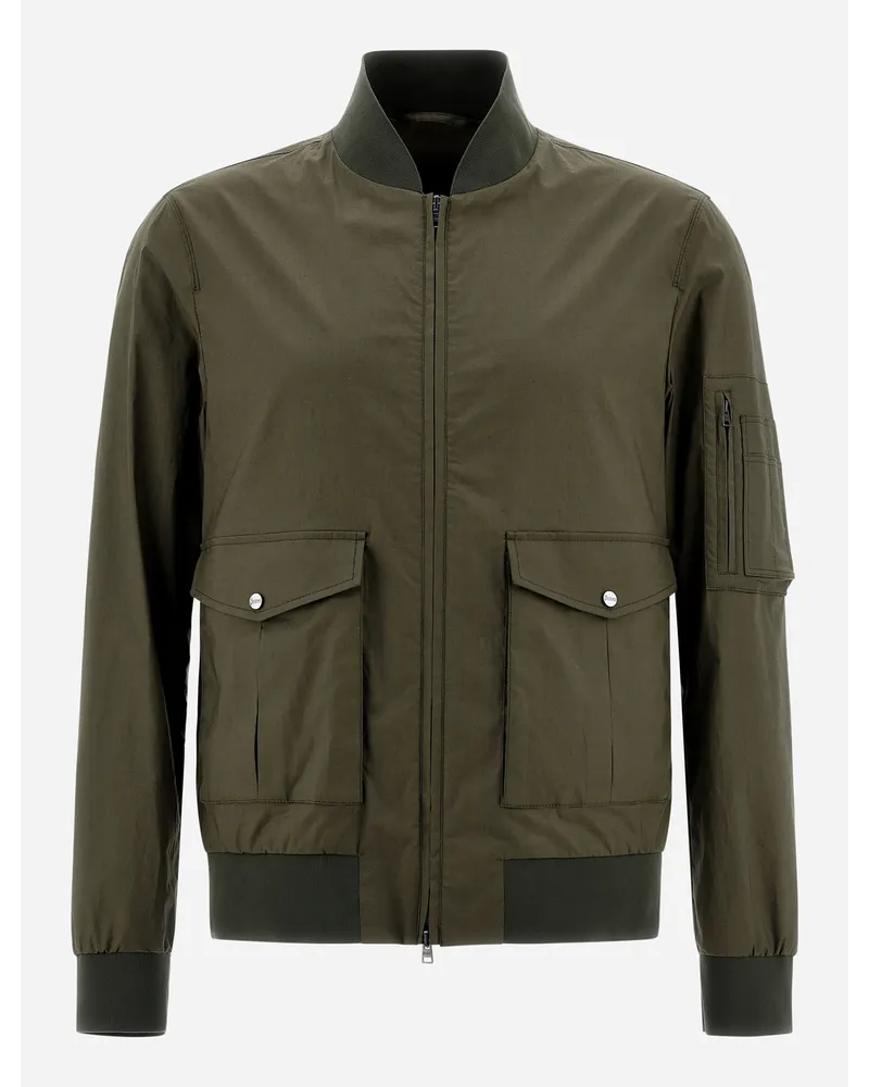 Herno Bomberjacket Aus Light Cotton Stretch Military