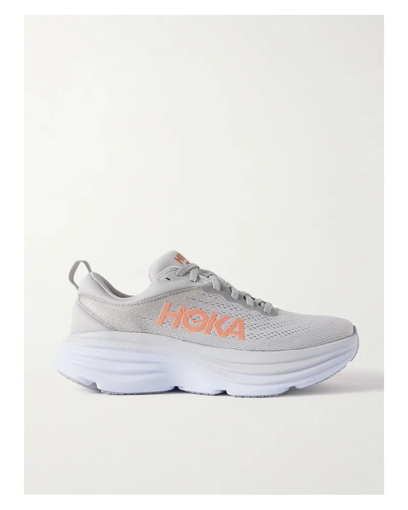 HOKA ONE ONE Bondi 8 Sneakers Aus Mesh Mit GummibesäTzen Grau