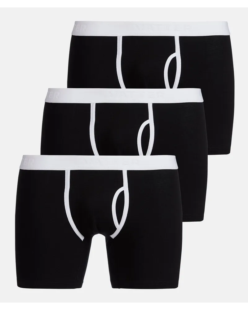 Vatter Boxer Brief "Classy Claus" Black 3 Pack Schwarz