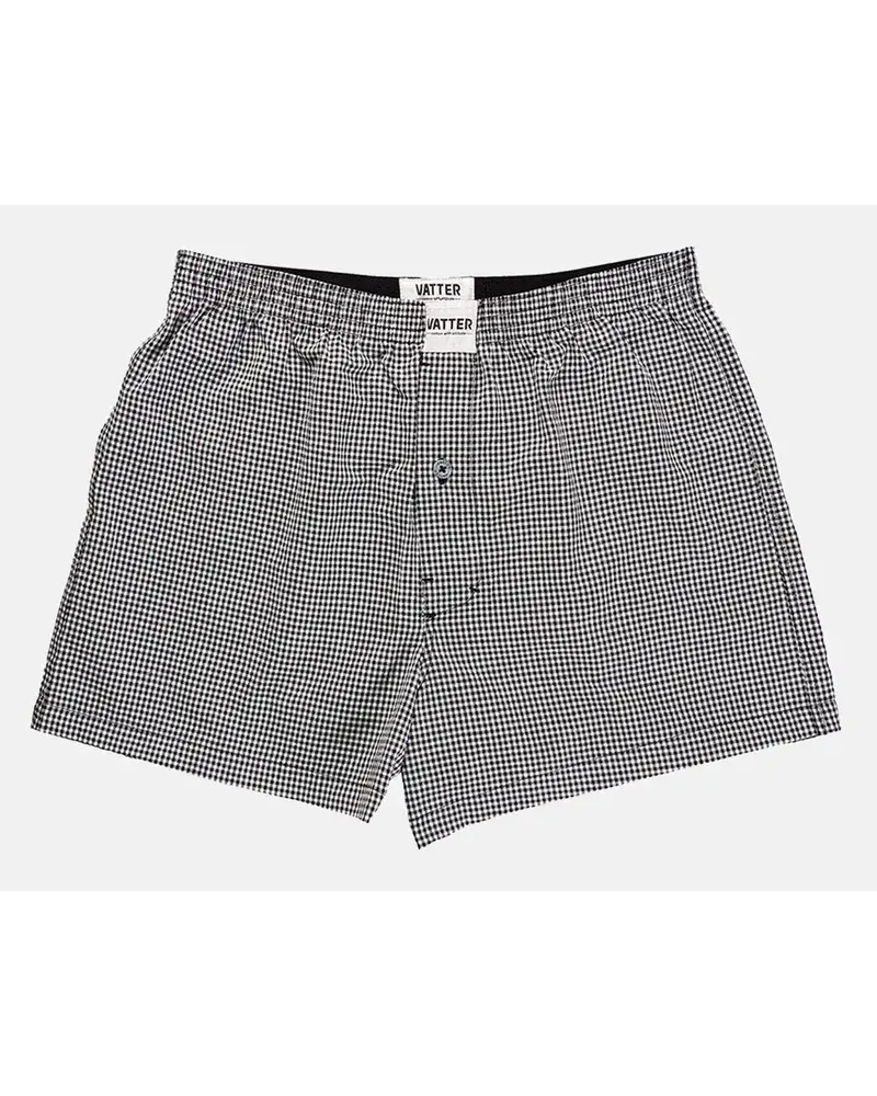 Vatter Boxer Short "Loose Larry" Black/White Checked Schwarz
