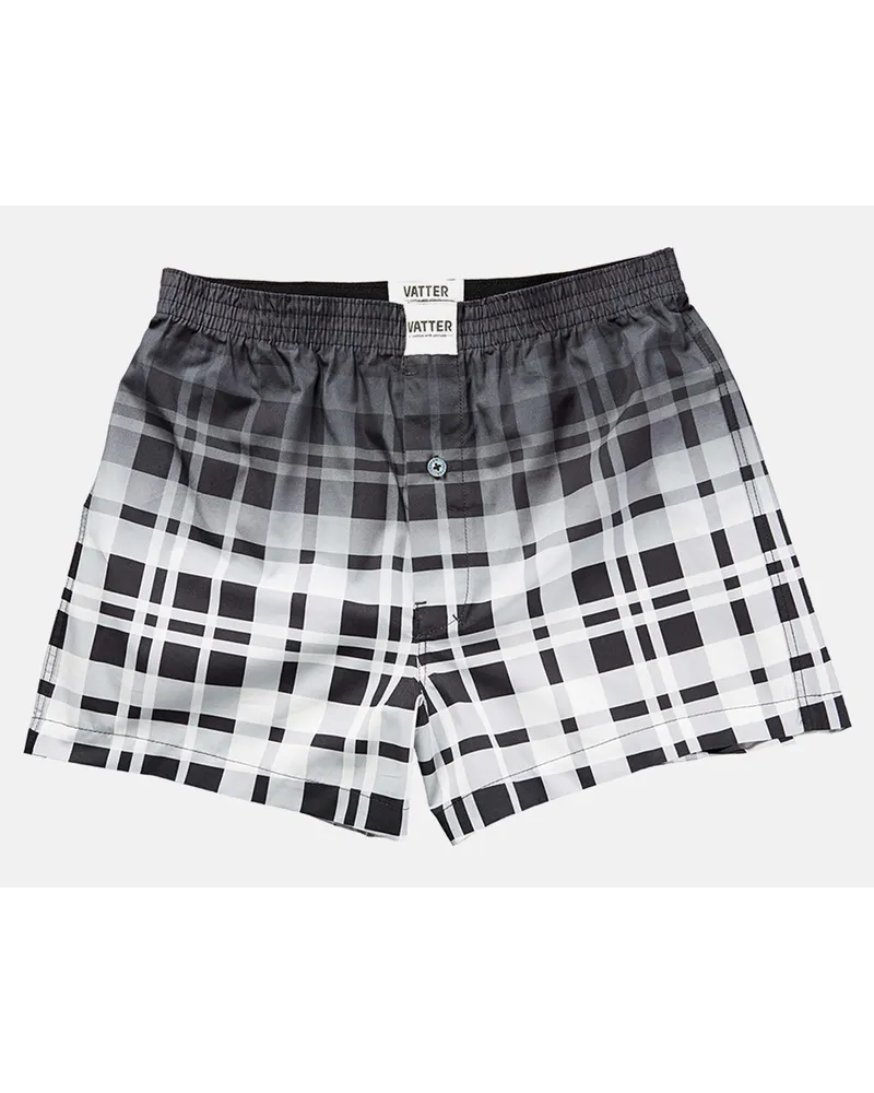 Vatter Boxer Short "Loose Larry" Black/White Faded Schwarz