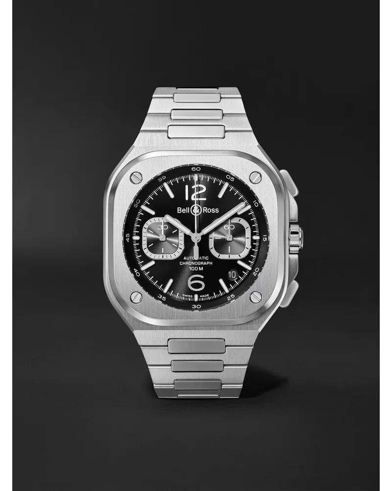 Bell & Ross Br 05 Automatic Chronograph 42 Mm Uhr Aus Edelstahl Ref. Nr. Br05c Bl St/Sst Schwarz