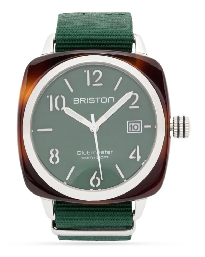BRISTON Clubmaster Classic Hms Date 40mm GrüN