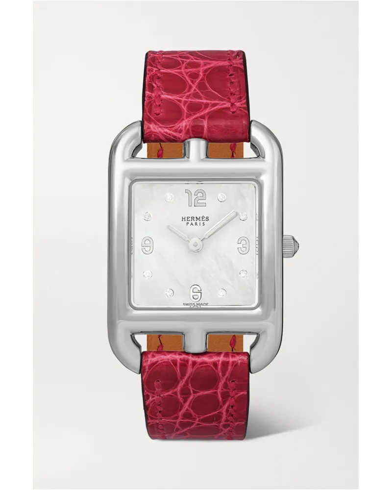 Hermès Cape Cod 31 Mm Kleine Uhr Aus Edelstahl Silber