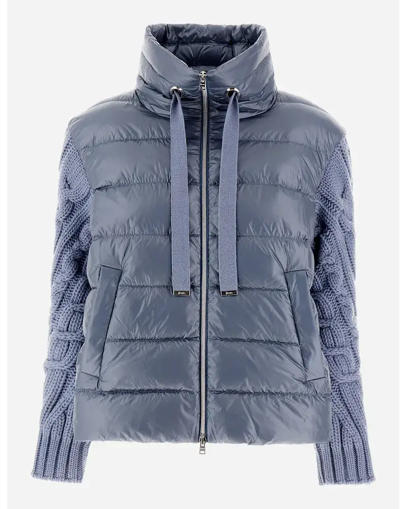 Herno Cape Resort Aus Nylon Ultralight Und Infinity Braid Hellblau