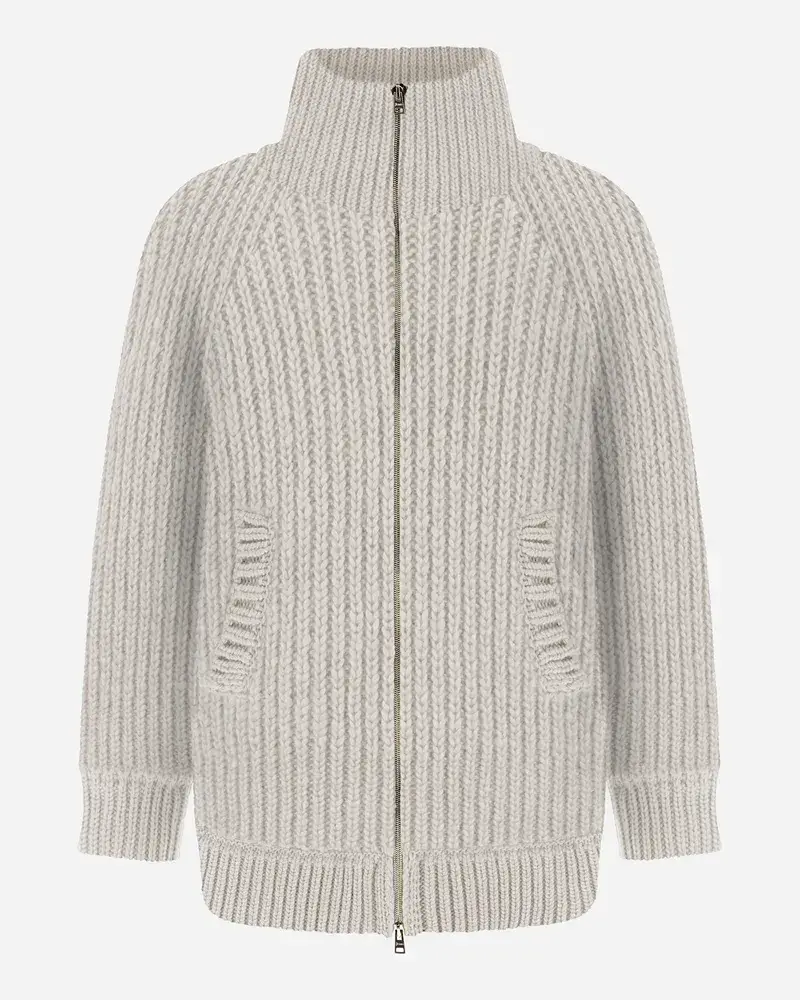 Herno Cardigan Aus Infinity Wool Und Nylon Ultralight Chantilly