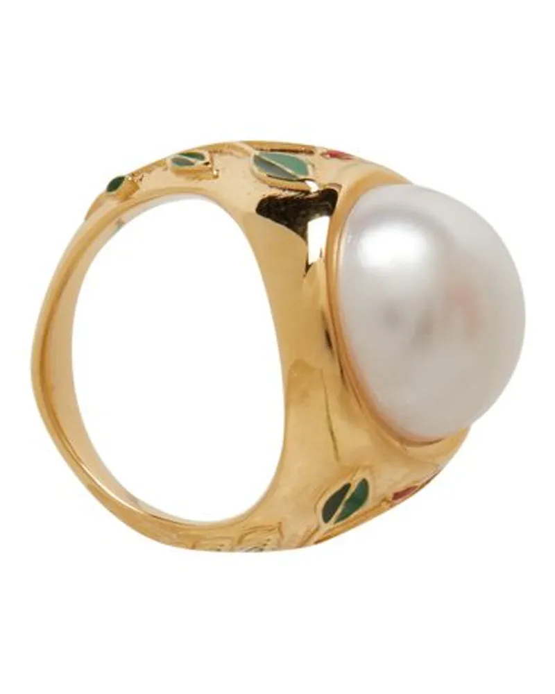 Casablanca Paris Ring Pearl Signet Gold