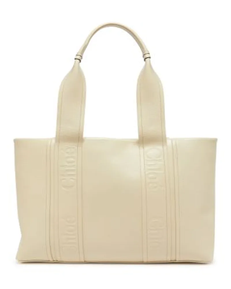 Chloé Cabas Tasche Woody Beige