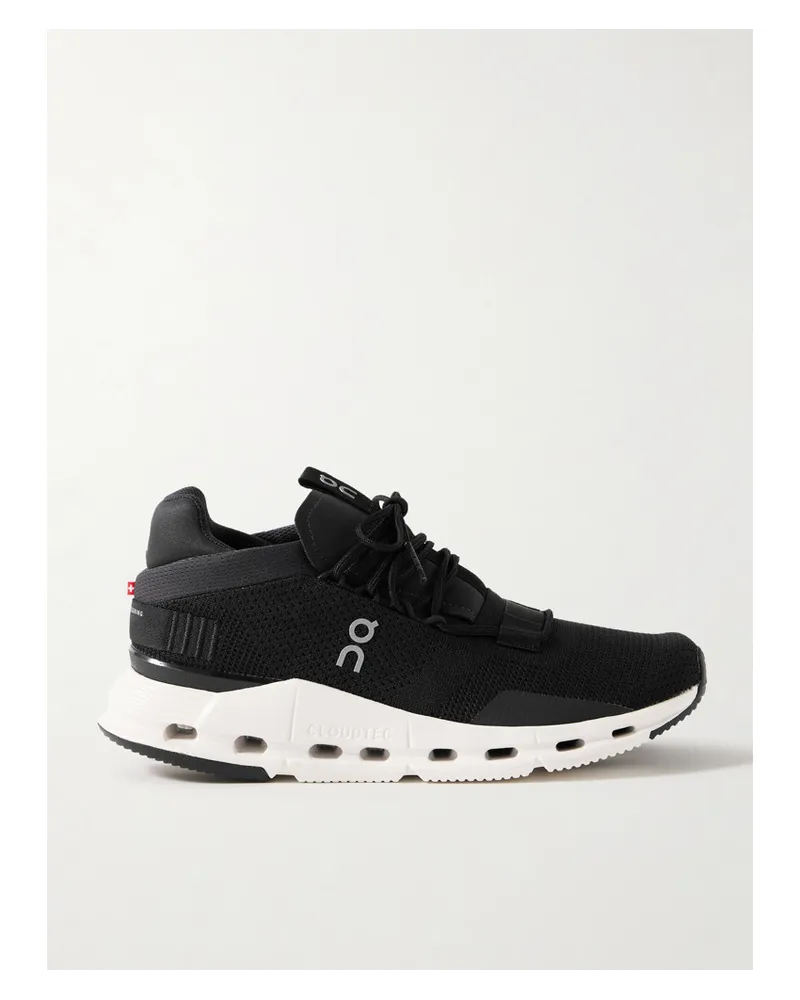 ON Running Cloudnova Sneakers Aus Mesh Mit FilzbesäTzen Schwarz