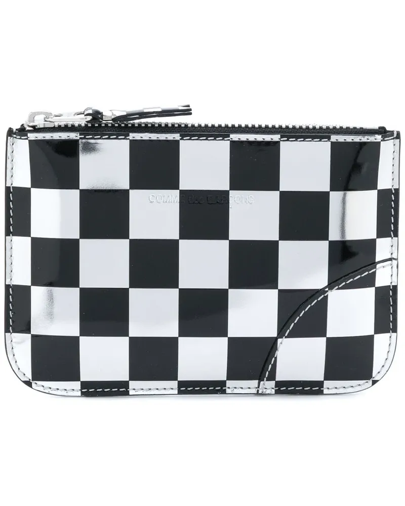 Comme des Garçons Kariertes Portemonnaie Metallic