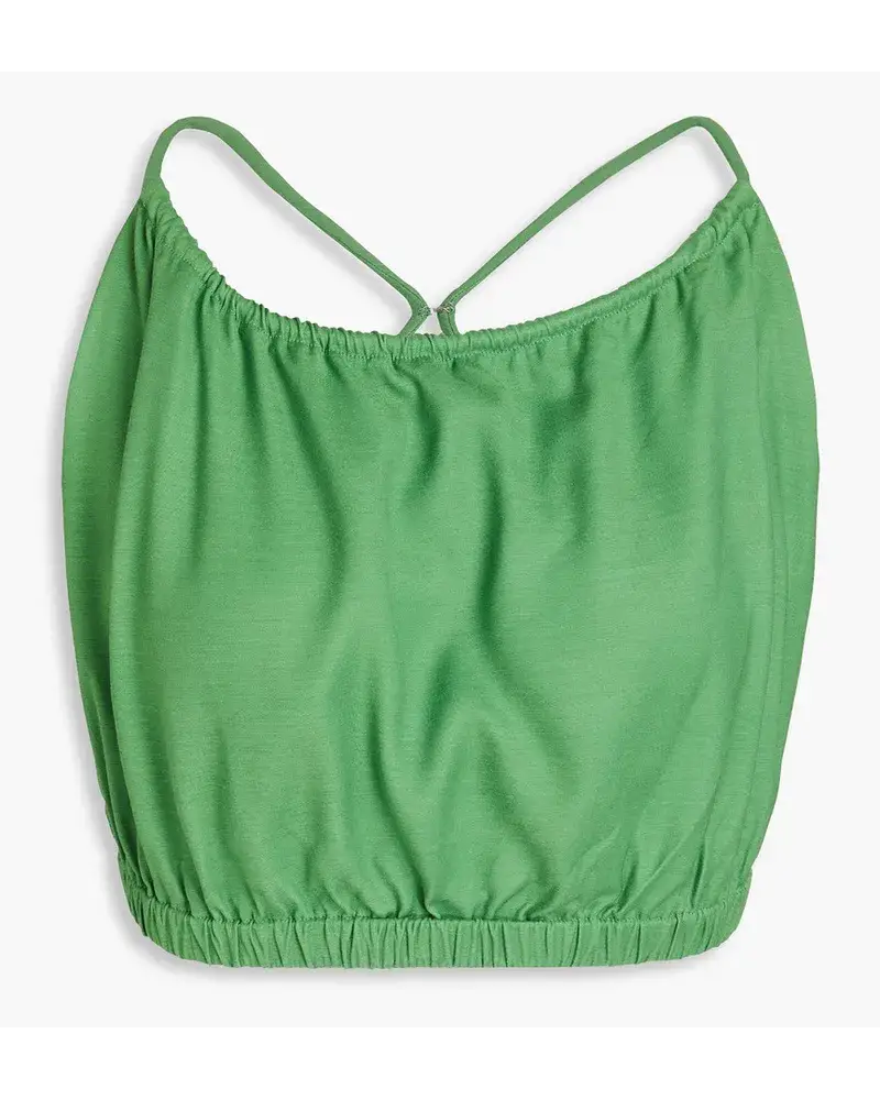 Cult Gaia Jennifer Bustier Aus Webstoff GrüN