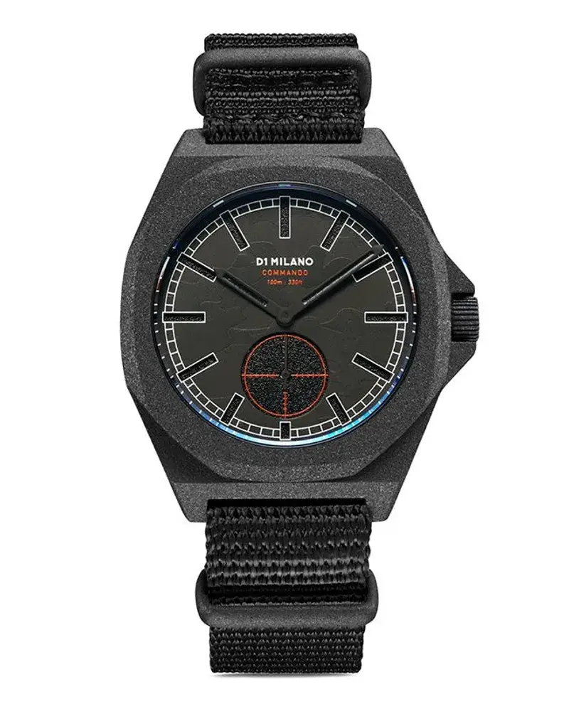 D1 Milano Sandblast Camp Commando 38mm Schwarz