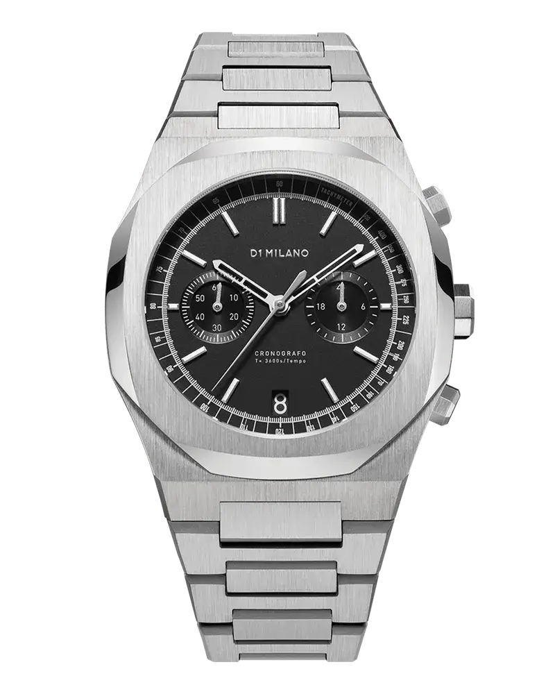 D1 Milano Watch Chronograph 41.5 Mm New Black