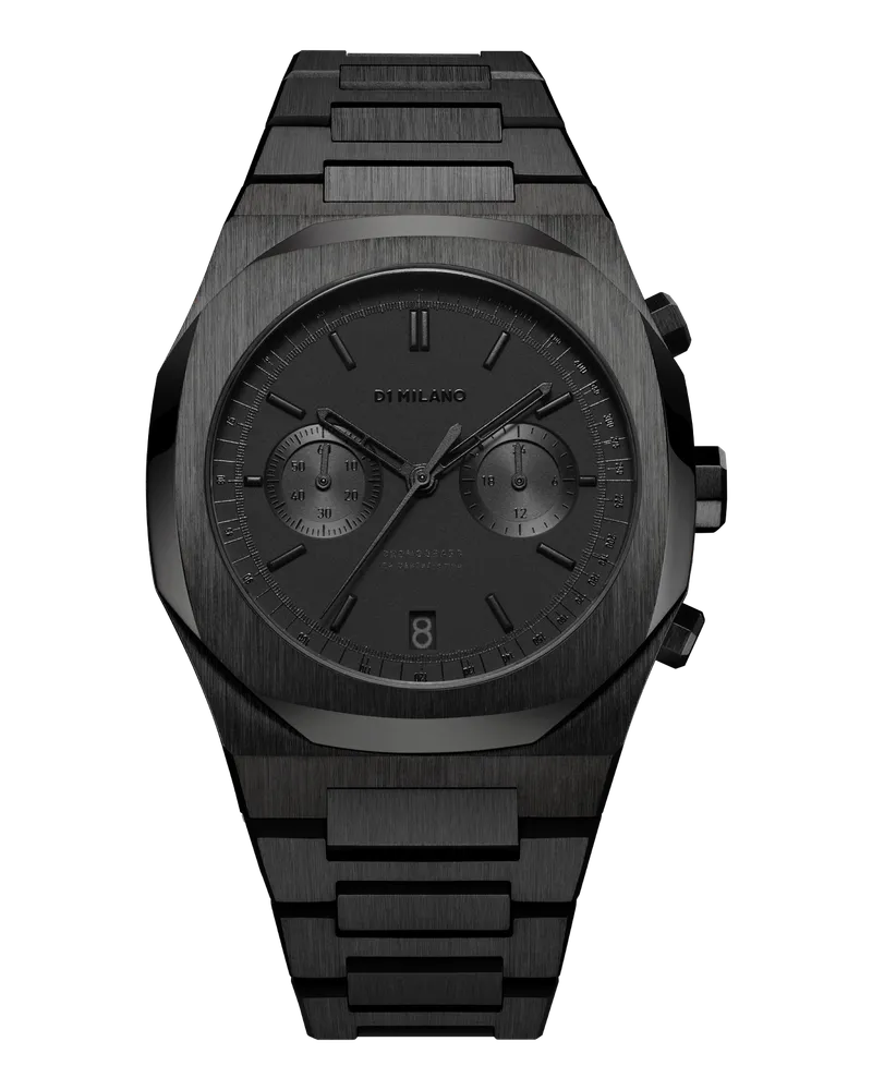 D1 Milano Watch Chronograph 41.5 Mm Shadow Black
