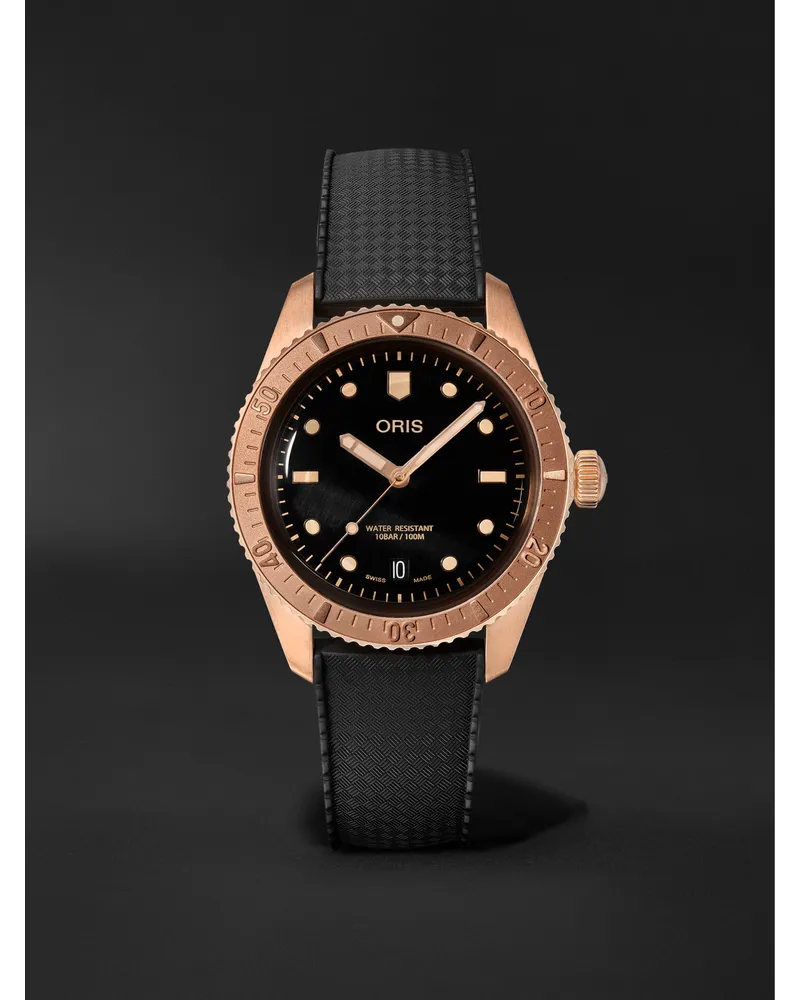 ORIS Divers Sixty Five 38 Mm Uhr Aus Bronze Mit Automatischem Aufzug Ref. Nr.: 01 733 7771 3154 07 4 19 18br Schwarz