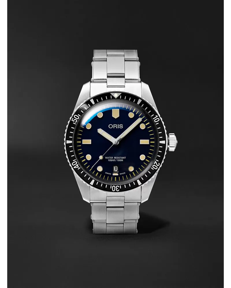 ORIS Divers Sixty Five 40 Mm Uhr Aus Edelstahl Mit Automatischem Aufzug Ref. Nr.: 01 733 7707 4055 07 8 20 18 Blau