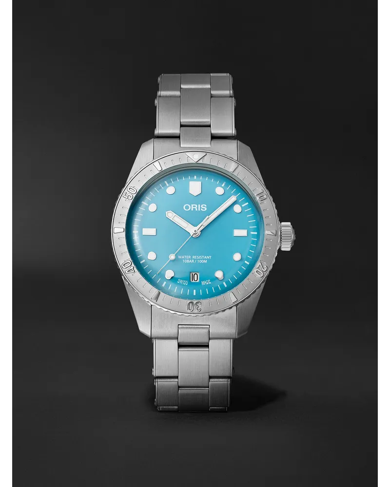ORIS Divers Sixty Five Automatic 38 Mm Uhr Aus Edelstahl Ref. Nr. 01 733 7771 4055 07 8 19 18 Blau