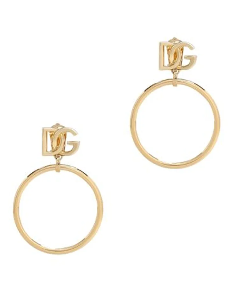 Dolce & Gabbana Creolen Mit Dg Logo Gold