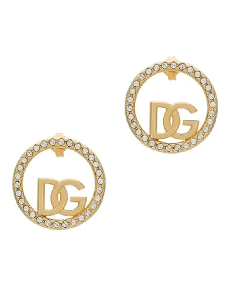 Dolce & Gabbana Creolen Mit Dg Logo Gold