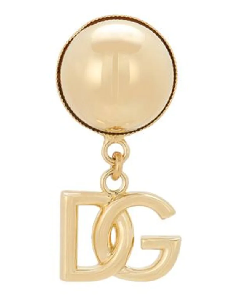 Dolce & Gabbana Mono Ohrring Mit Logo Gold
