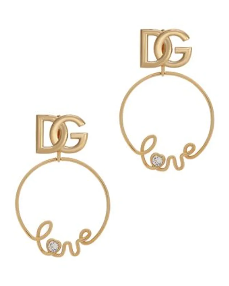 Dolce & Gabbana Ohrclips Love Mit Logo Gold