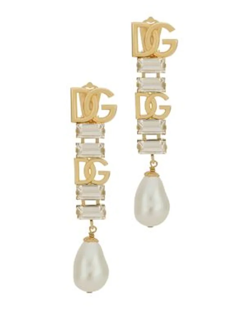 Dolce & Gabbana OhrhäNger Mit Perlen Gold