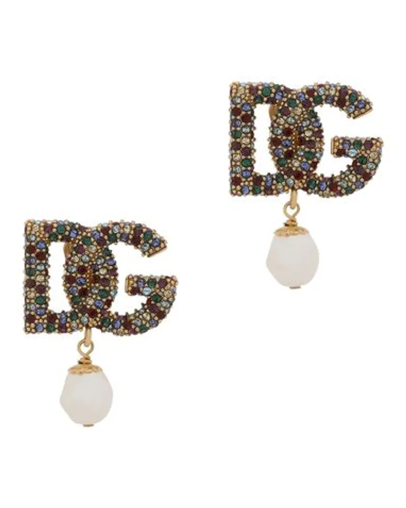 Dolce & Gabbana Ohrringe Mit Dg Logo Multicolor