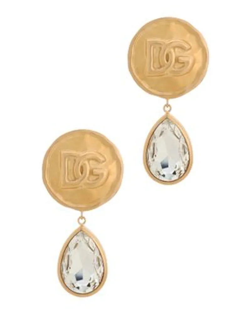 Dolce & Gabbana Ohrringe Mit StrassanhäNgern Gold
