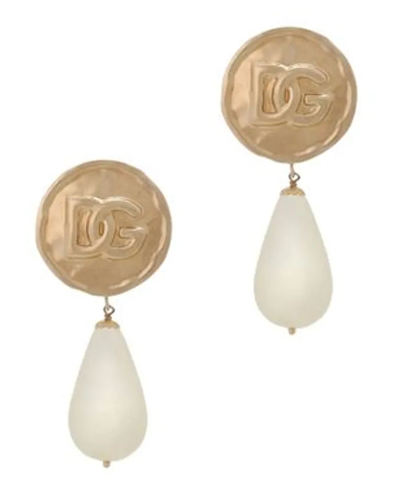 Dolce & Gabbana Ohrringe Mit Tropfen AnhäNger Gold