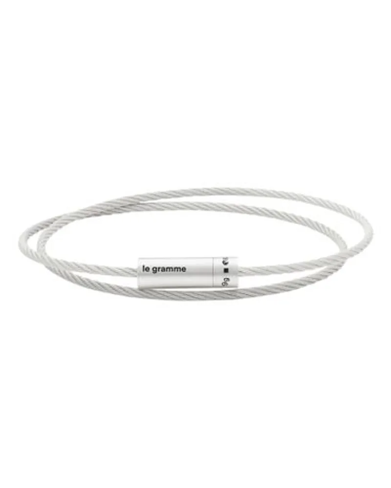 Le Gramme Doppelt Gedrehtes Kabelarmband Le 9g Silber 925 Glatt GebüRstet Silver