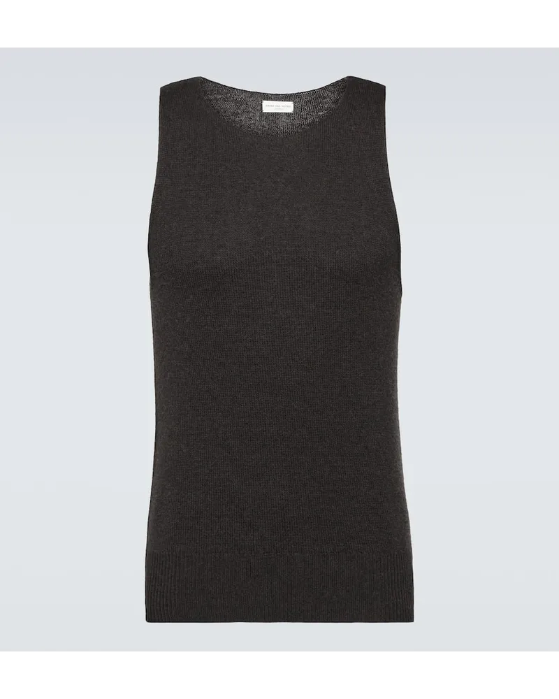 Dries van Noten Top Aus Wolle Braun
