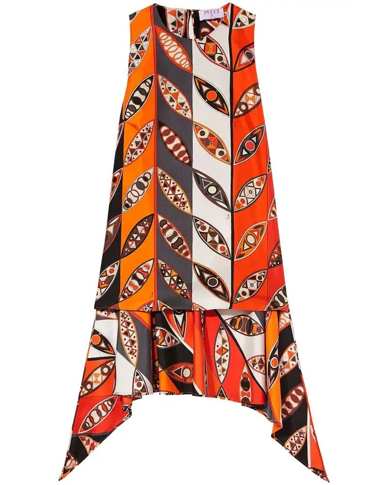 Emilio Pucci Top Mit Grafischem Print Rot