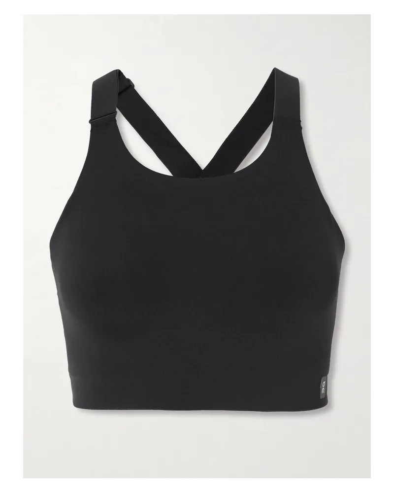 ON Running Endurance Sport Bh Aus Stretch Material Schwarz