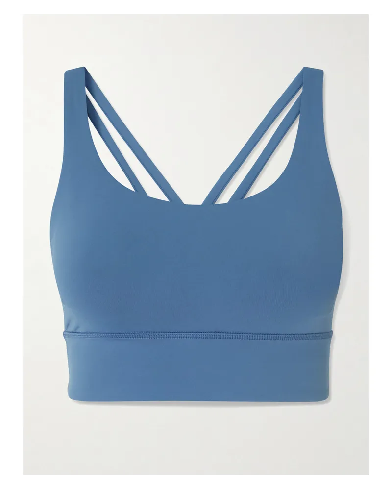 LULULEMON Energy Longline Sport Bh Aus Luxtreme™ Material Blau