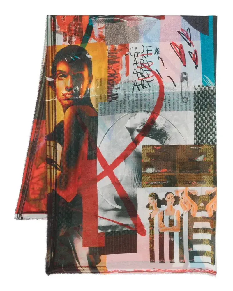 Faliero Sarti Faliero Art Schal Rot