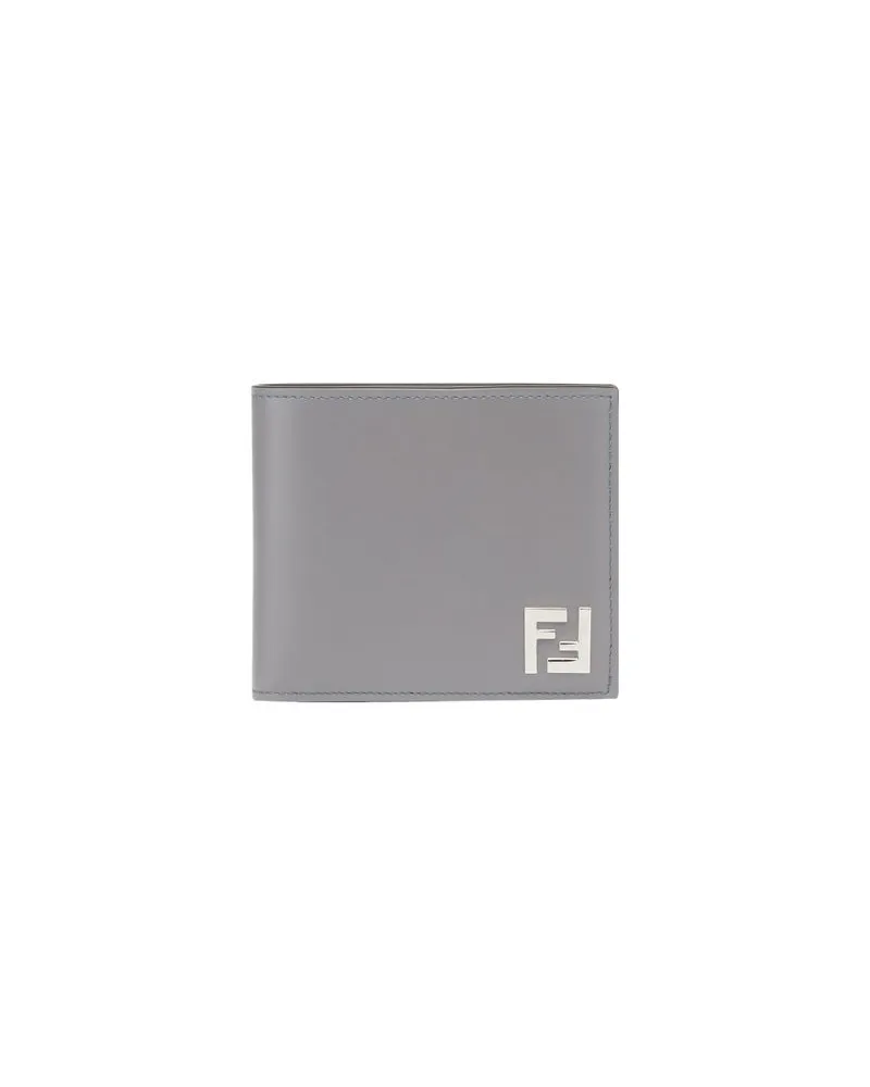 Fendi Bifold Portemonnaie Ff Squared Grey
