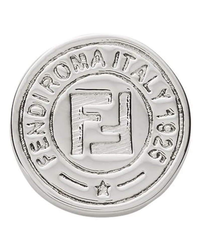 Fendi Ohrring Mit Fendi 1925 Print Silver