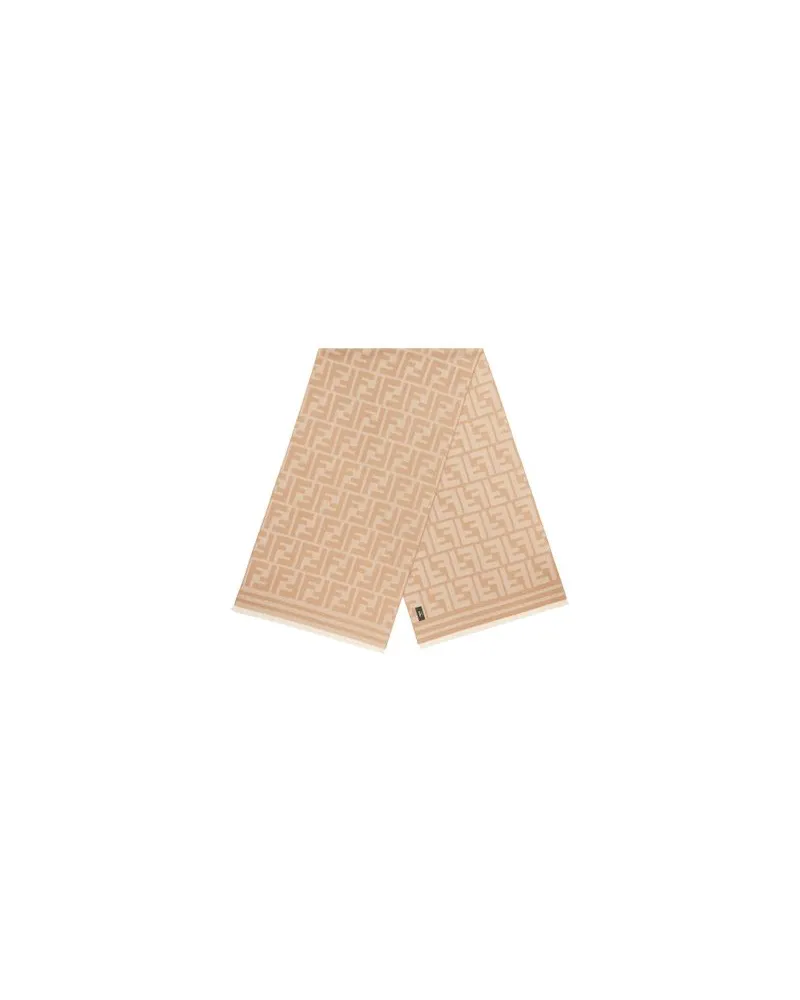 Fendi Rechteckiger Schal Beige