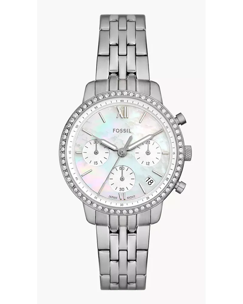 Fossil Uhr Neutra Chronograph Edelstahl Silber