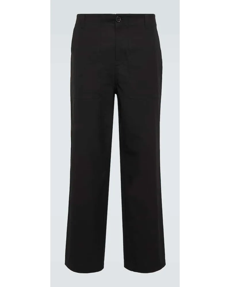 Frame Denim Jogginghose Aus Baumwolle Schwarz