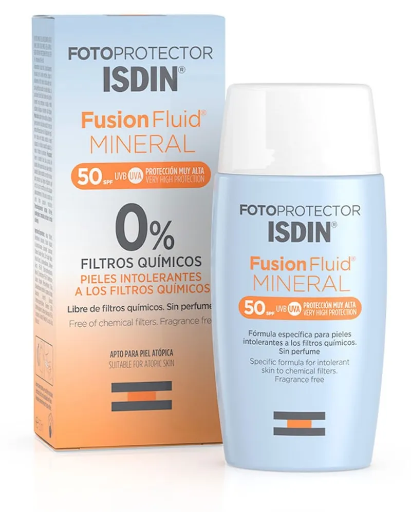ISDIN Fusion Fluid Mineral Photoprotector 0% Chemische Filter Spf50+ Sonnenschutz 50 Ml