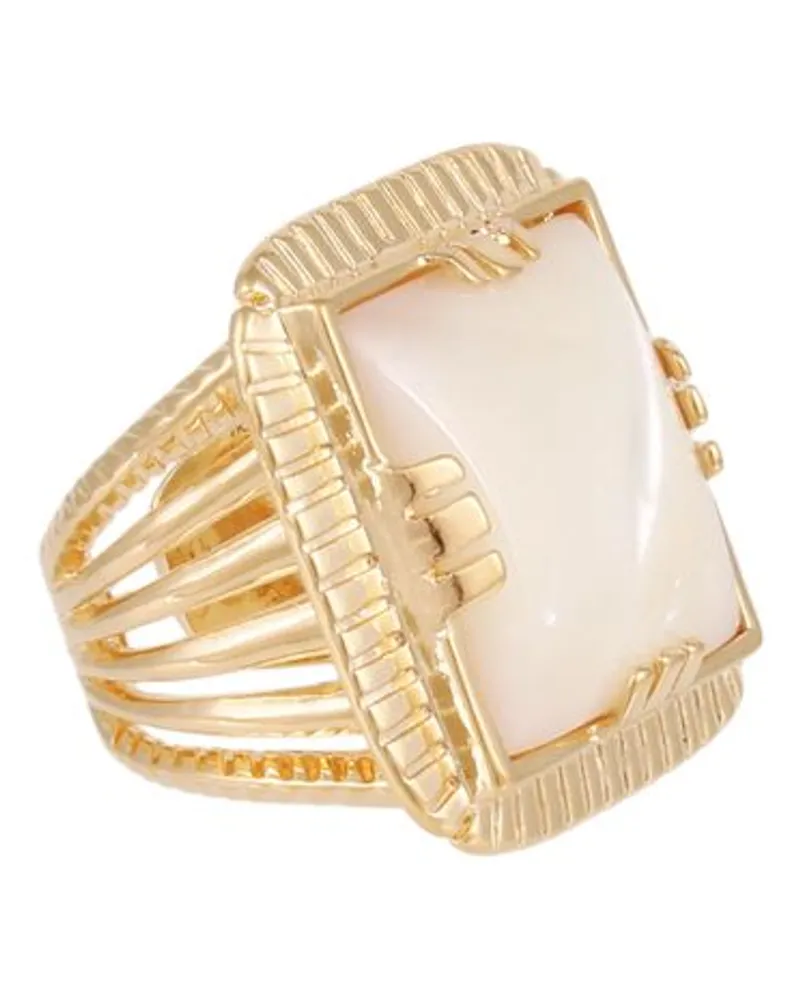 Gas Bijoux Ring Arty Gold White