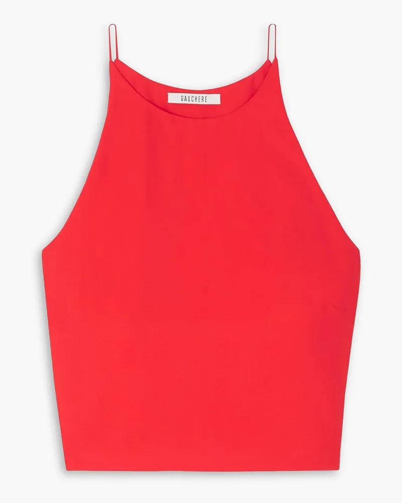 GAUCHERE Cropped Top Aus Twill Rot