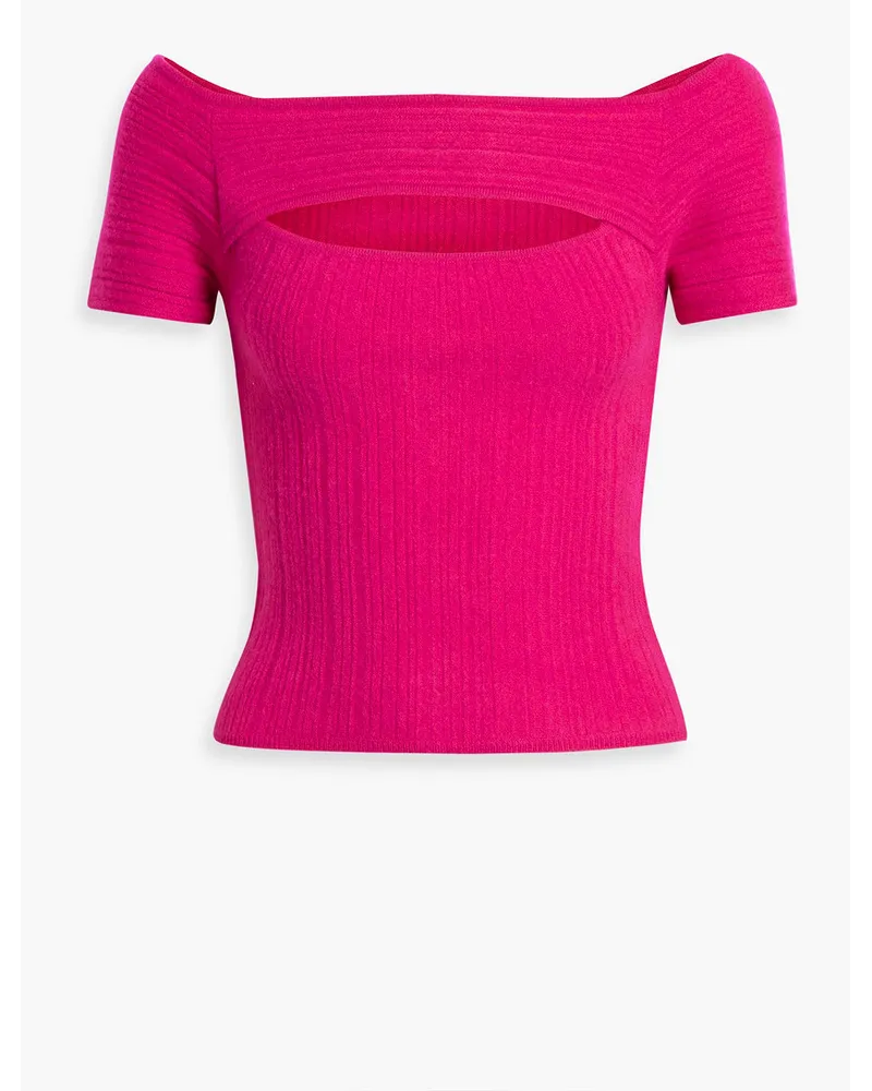 NAADAM Geripptes Oberteil Aus Kaschmir Mit Cut Outs Pink